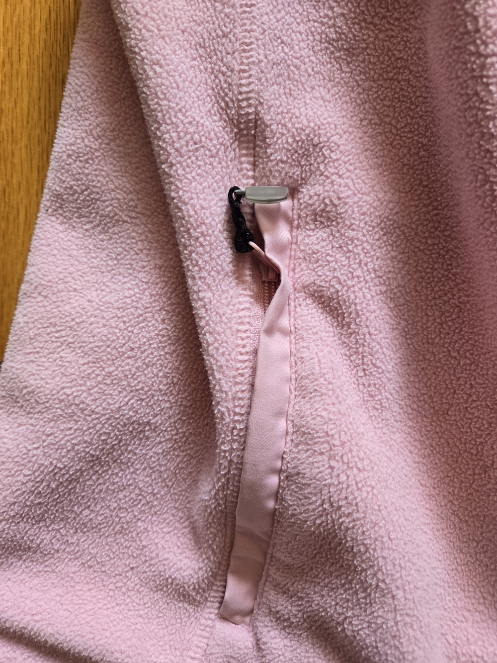 adidas Light Pink Full-Zip Sleeveless Fleece Vest - Picture 4 of 7